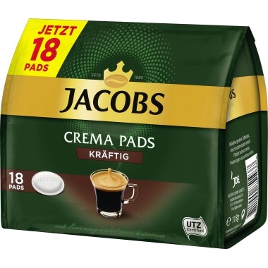 Kaffeepads Jacobs Pad Crema Kräftig 18 x 6,5 g/Pack