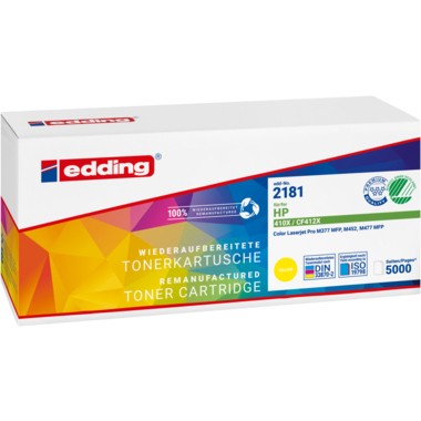 Lasertoner Edding wie HP CF412 gelb Druckseiten: ca. 5.000 Seiten