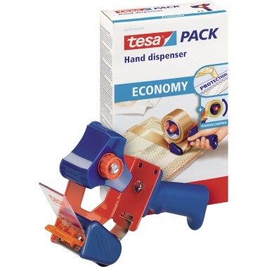 Packbandabroller f. 66mx50mm Tesa Economy ungefüllt , rot/blau