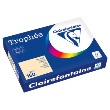 Kopierpap. A4 160g/m² Clairalfa Trophee chamois f. Inkjet-, Laserdrucker und Kopierer,250 Bl./Pack