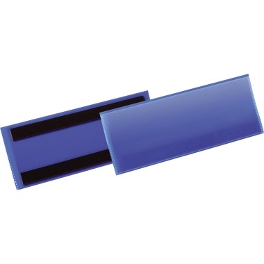 Etikettentasche 210X74mm magnetisch dunkeblau 1/2 A5 quer ,50 St./Pack